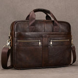 Doctors Briefcase Business and Office Laptop Bag Genuine Leather