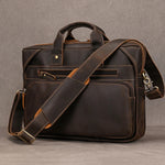 Vintage Leather Doctors Briefcase Laptop Messenger Shoulder Bag