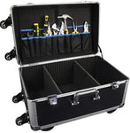 Medical Equipment Case Doctors Bag Large Aluminium Trolley Box with Wheels