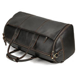 Leather Travel Garment Folding Suit Cover Duffle Bag with Shoe Pocket