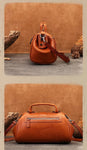 Vintage Genuine Leather Women Doctors Bag Crossbody Messenger Shoulder Bag