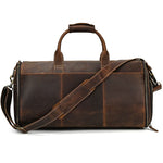 Leather Travel Garment Folding Suit Cover Duffle Bag with Shoe Pocket