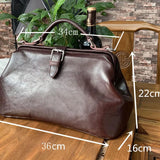 Women Doctors Bag Genuine Leather Long Strap Shoulder Bag