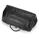 Doctors Bag Genuine Leather Travel Bag with Metal Buckle Anti-theft Designer Bag