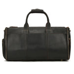 Leather Travel Garment Folding Suit Cover Duffle Bag with Shoe Pocket