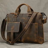 Vintage Leather Doctors Briefcase Laptop Messenger Shoulder Bag