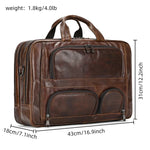 Big Briefcase Doctors Bag Business Office Bag Genuine Real Leather Laptop Briefcase