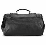 Doctors Bag Genuine Leather Travel Bag with Metal Buckle Anti-theft Designer Bag