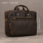 Vintage Leather Doctors Briefcase Laptop Messenger Shoulder Bag