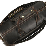 Leather Travel Garment Folding Suit Cover Duffle Bag with Shoe Pocket