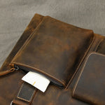 Vintage Leather Doctors Briefcase Laptop Messenger Shoulder Bag