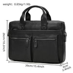 Soft Cow Leather Doctors Briefcase Men Laptop Bag For 15 inch PC