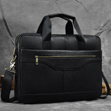 Soft Cow Leather Doctors Briefcase Men Laptop Bag For 15 inch PC