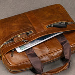 Doctors Briefcase Business and Office Laptop Bag Genuine Leather