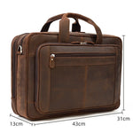 Big Briefcase Doctors Bag Business Office Bag Genuine Real Leather Laptop Briefcase