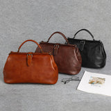 Women Doctors Bag Genuine Leather Long Strap Shoulder Bag