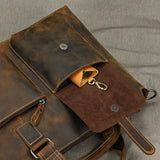 Vintage Leather Doctors Briefcase Laptop Messenger Shoulder Bag