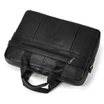 Soft Cow Leather Doctors Briefcase Men Laptop Bag For 15 inch PC