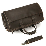 Leather Travel Garment Folding Suit Cover Duffle Bag with Shoe Pocket