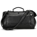 Doctors Bag Genuine Leather Travel Bag with Metal Buckle Anti-theft Designer Bag