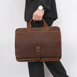 Handmade Pure Leather Men Doctors Briefcase Business Bag