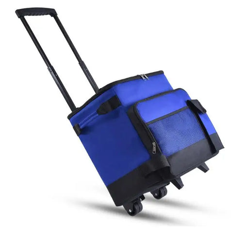 Insulated Cooler Bags With Trolley Refrigerator 43L Blue