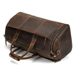 Leather Travel Garment Folding Suit Cover Duffle Bag with Shoe Pocket