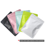 Mylar Bags Double-Sided Plastic Resealable Aluminum Foil Ziplock Food Waterproof Flat Bottom Bags 100pcs