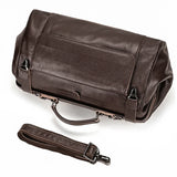 Doctors Bag Genuine Leather Travel Bag with Metal Buckle Anti-theft Designer Bag