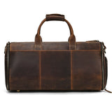 Leather Travel Garment Folding Suit Cover Duffle Bag with Shoe Pocket