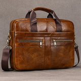 Doctors Briefcase Business and Office Laptop Bag Genuine Leather