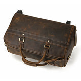 Large Doctors Bag Genuine Leather Luggage Wheels Duffle Bag Trolley Case Unisex