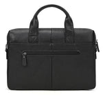 Soft Cow Leather Doctors Briefcase Men Laptop Bag For 15 inch PC