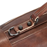 Doctors Bag Genuine Leather Travel Bag with Metal Buckle Anti-theft Designer Bag