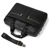 Soft Cow Leather Doctors Briefcase Men Laptop Bag For 15 inch PC