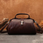 Vintage Genuine Leather Women Doctors Bag Crossbody Messenger Shoulder Bag