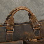 Vintage Leather Doctors Briefcase Laptop Messenger Shoulder Bag