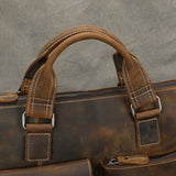 Vintage Leather Doctors Briefcase Laptop Messenger Shoulder Bag