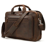 Big Briefcase Doctors Bag Business Office Bag Genuine Real Leather Laptop Briefcase