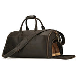 Leather Travel Garment Folding Suit Cover Duffle Bag with Shoe Pocket