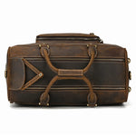 Large Doctors Bag Genuine Leather Luggage Wheels Duffle Bag Trolley Case Unisex