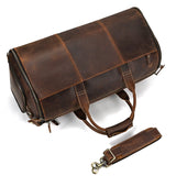 Leather Travel Garment Folding Suit Cover Duffle Bag with Shoe Pocket