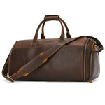 Leather Travel Garment Folding Suit Cover Duffle Bag with Shoe Pocket