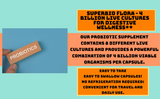 SuperBio Flora - 8 Live Cultures Probiotic Digestive Wellness, Gut Health, Cleanse & Detox, Immunity Food Supplement