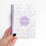 Notebook A6 White Purple