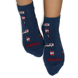 Cotton Ankle Socks Nurse Doctor Hospital Work & Travel Emergency Blue Unisex