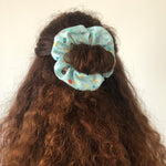 Scrunchie 100% Cotton Soft Elastic Nurse Care Aqua