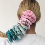 Scrunchie 100% Cotton Soft Elastic Nurse Care Aqua