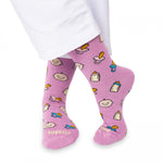 Cotton Socks Nurse Doctor Hospital Work & Travel Baby Fuchsia Unisex Lavender