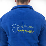 Personalised Custom Name Men Fleece Jacket Blue Design 1